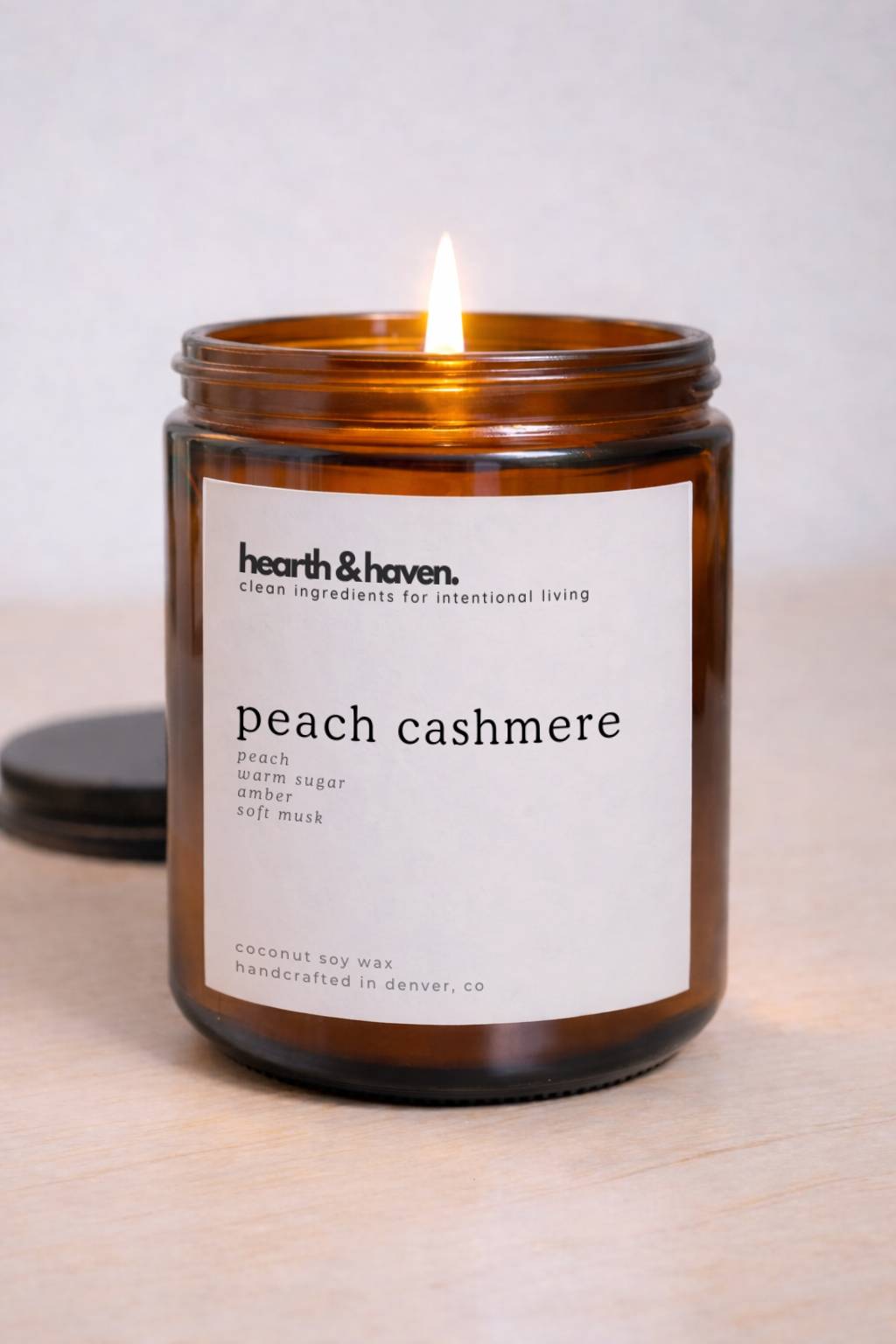 Peach Cashmere Coconut Soy Candle